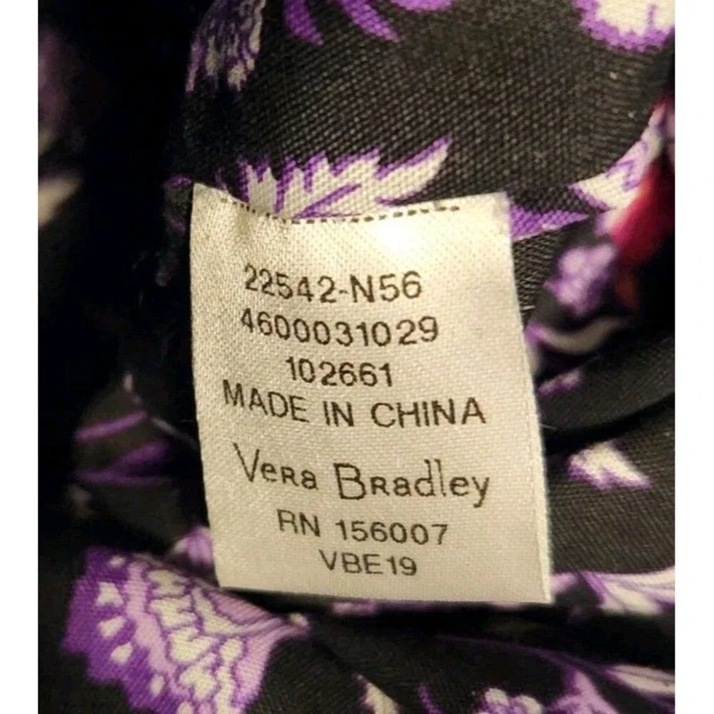 Vera Bradley Iconic Glenna Satchel Foxwood Faux Leather Trim NWOT